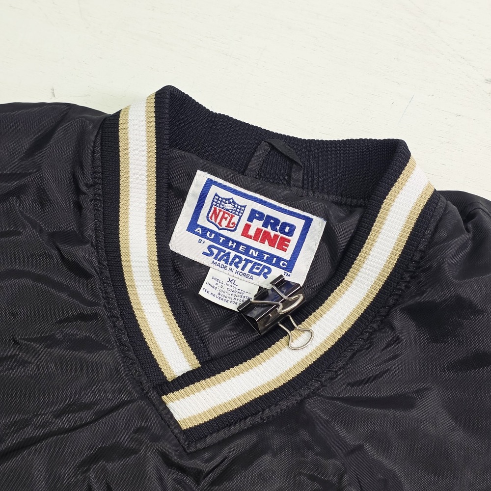 Vintage 90's Starter New Orleans Saints NFL Pro Line Pullover Jacket XL Korea - Picture 5 of 12